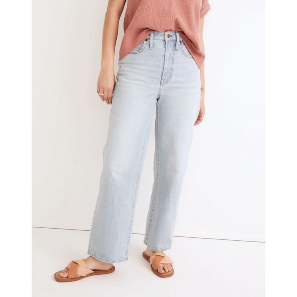 Madewell The Perfect Vintage Wide-Leg Crop Jean High Rise Womens Size 16 W